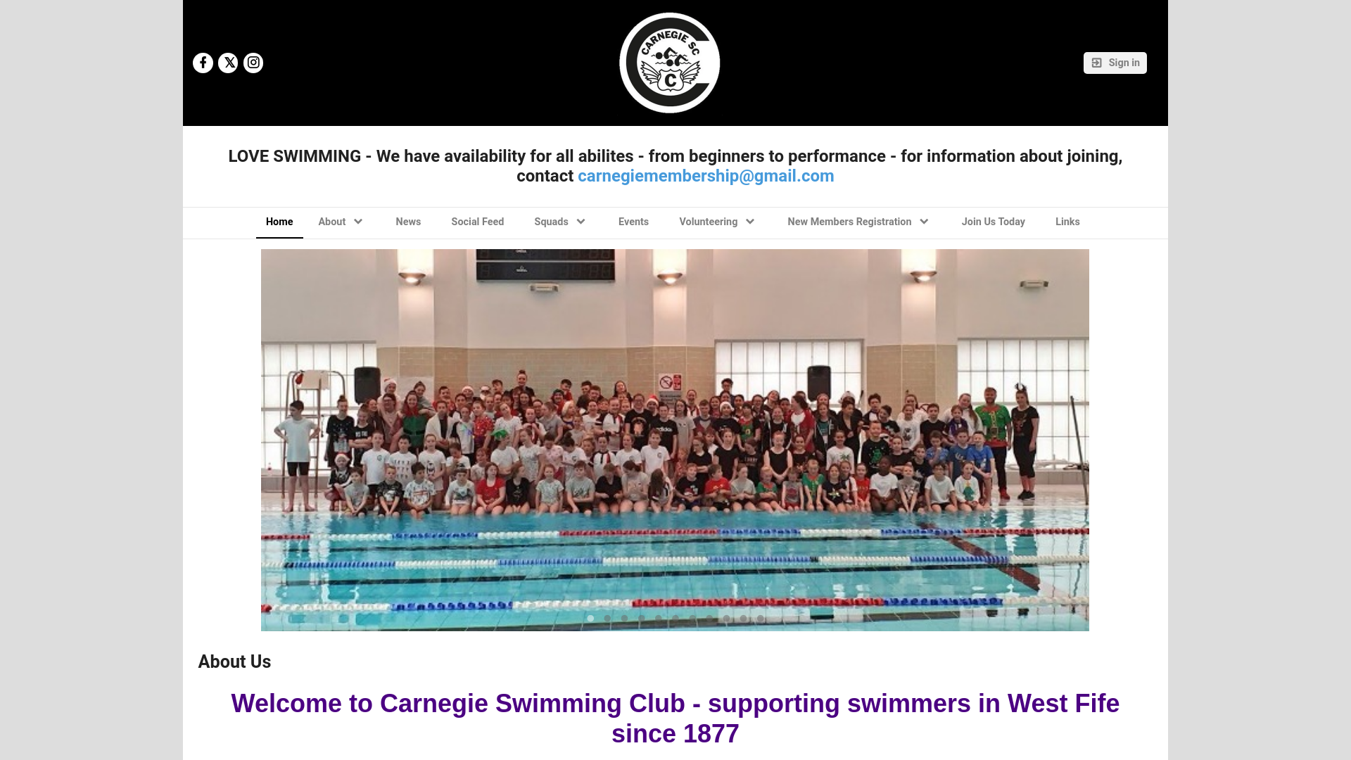Website screenshot
