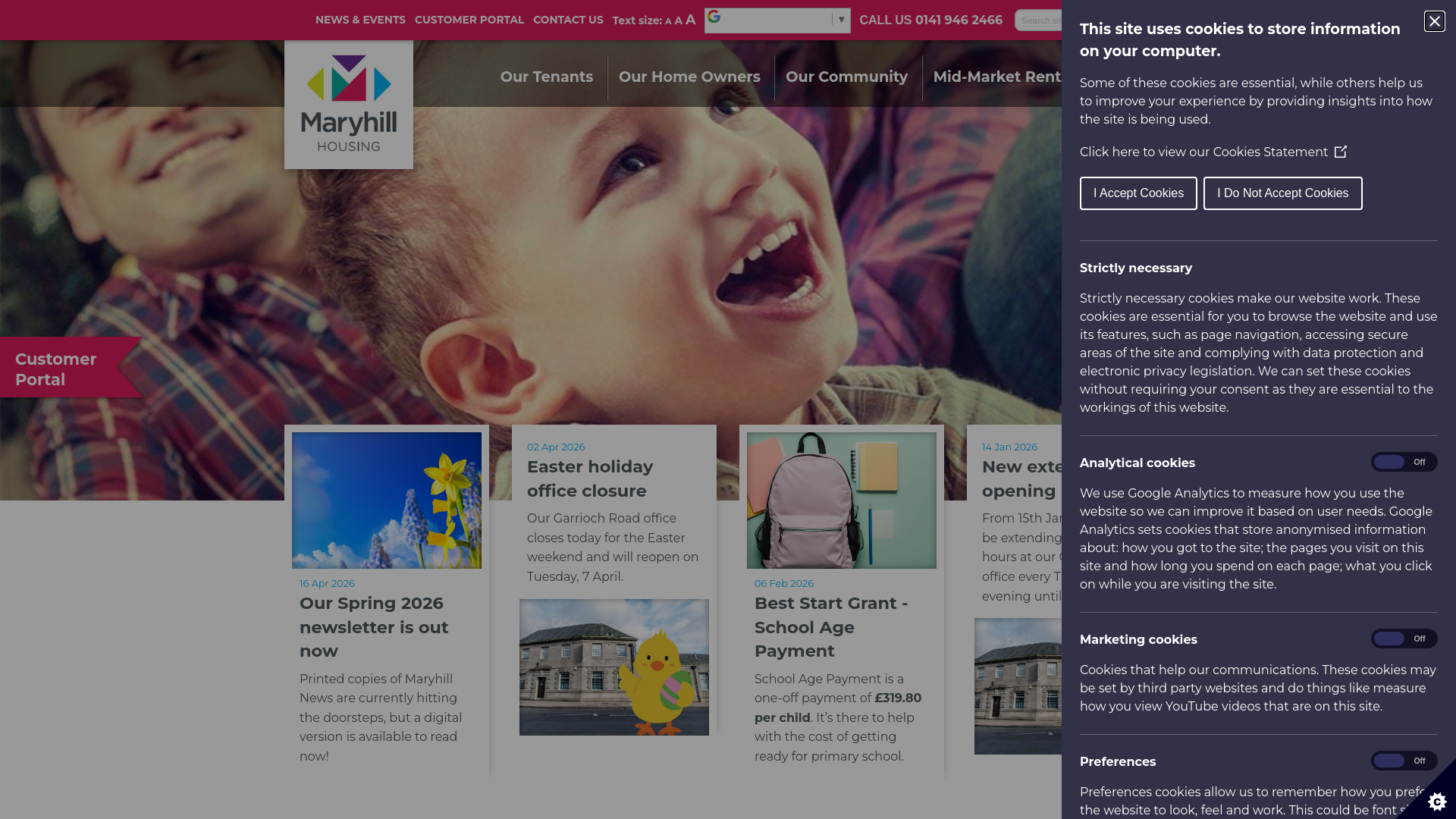 Website screenshot