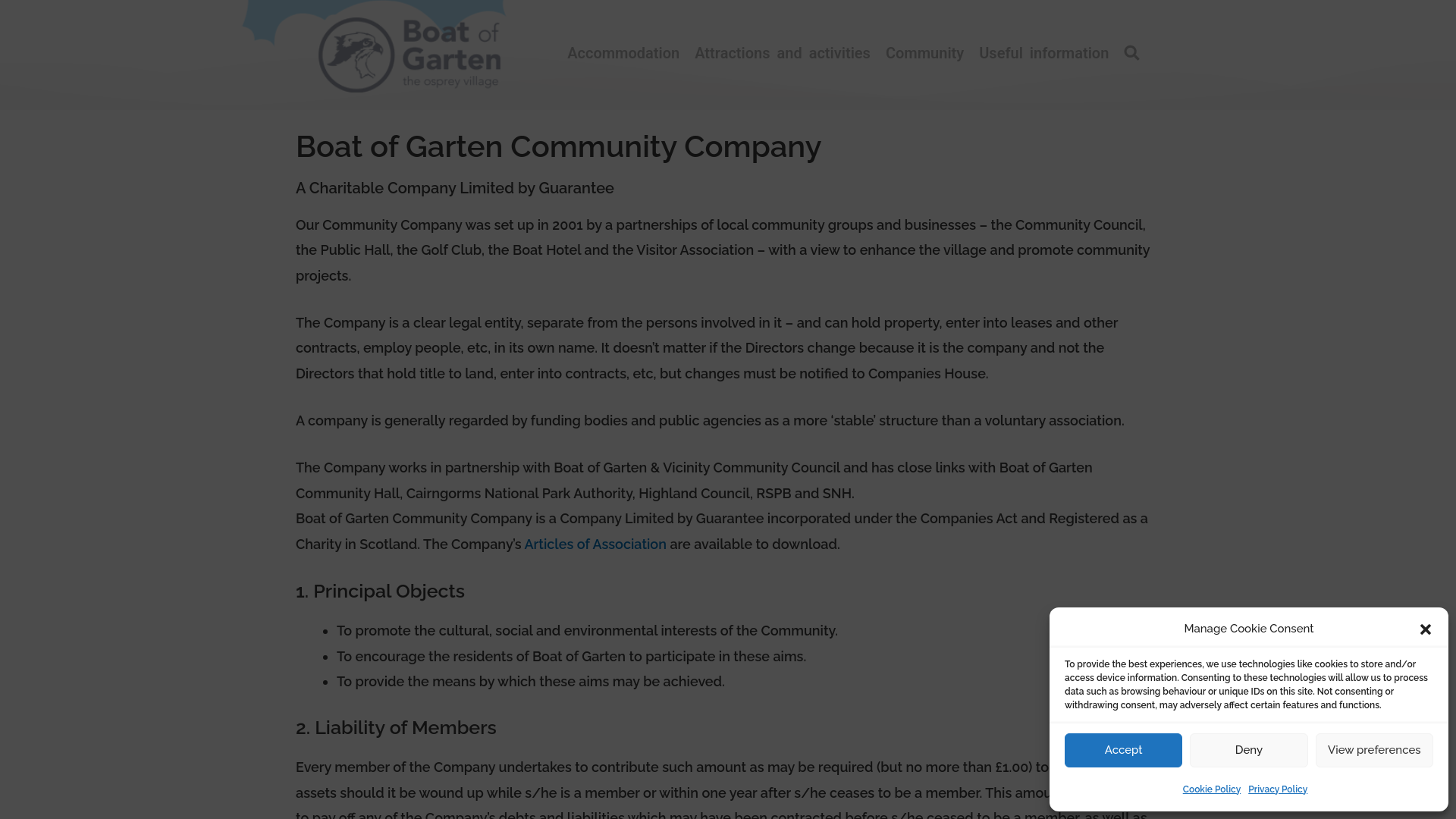 Website screenshot