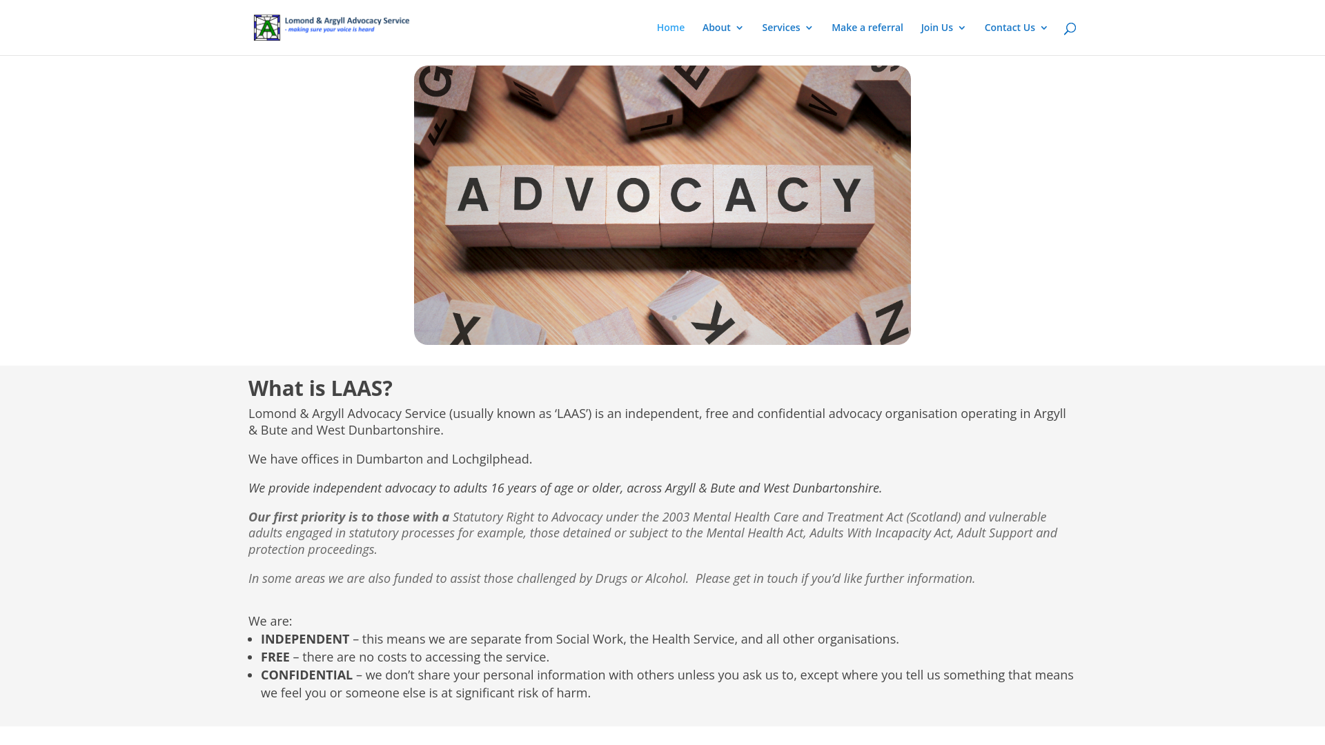 Website screenshot