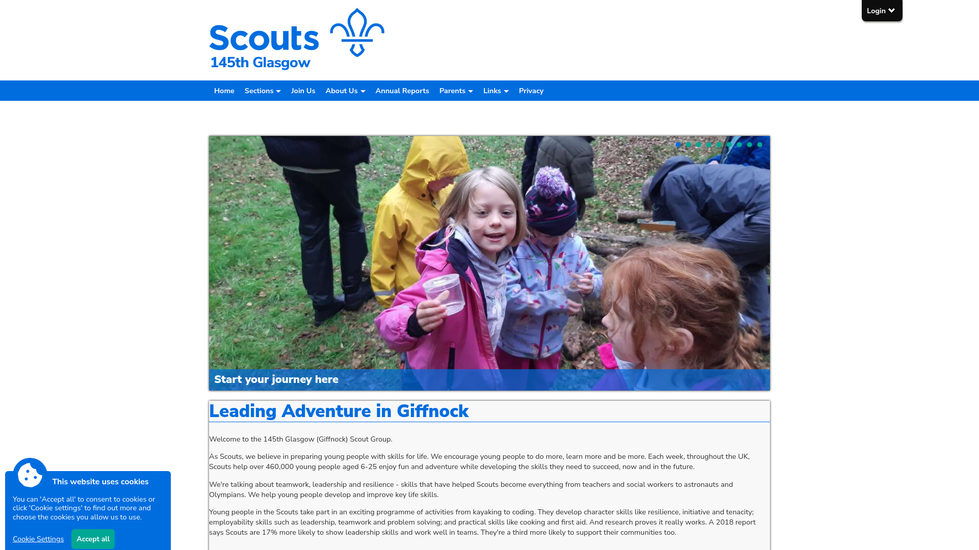 Website screenshot