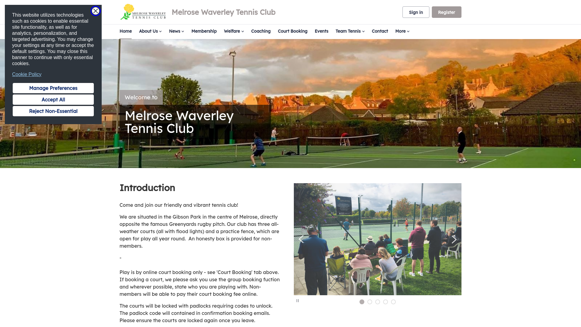 Website screenshot