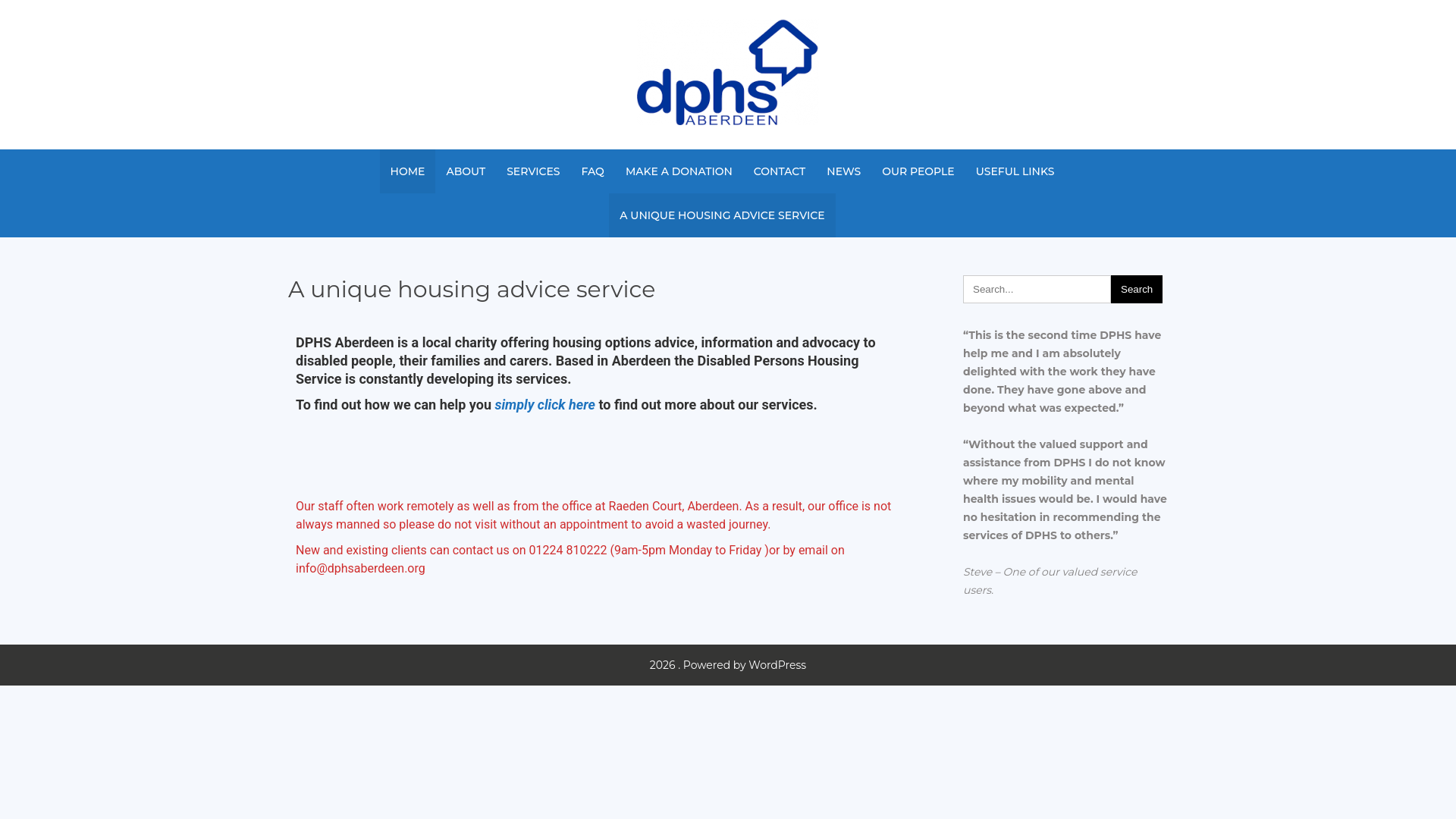 Website screenshot