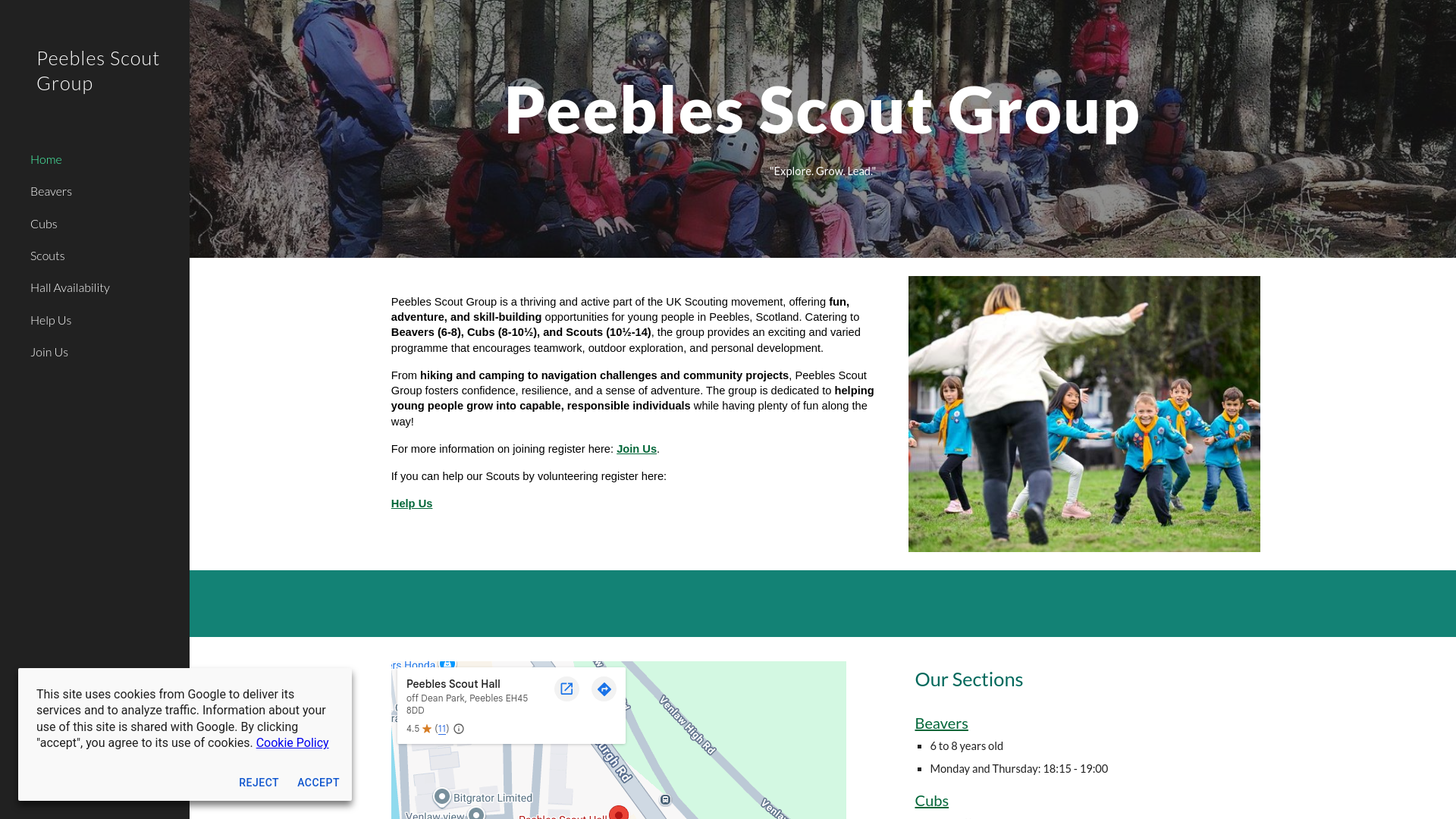 Website screenshot