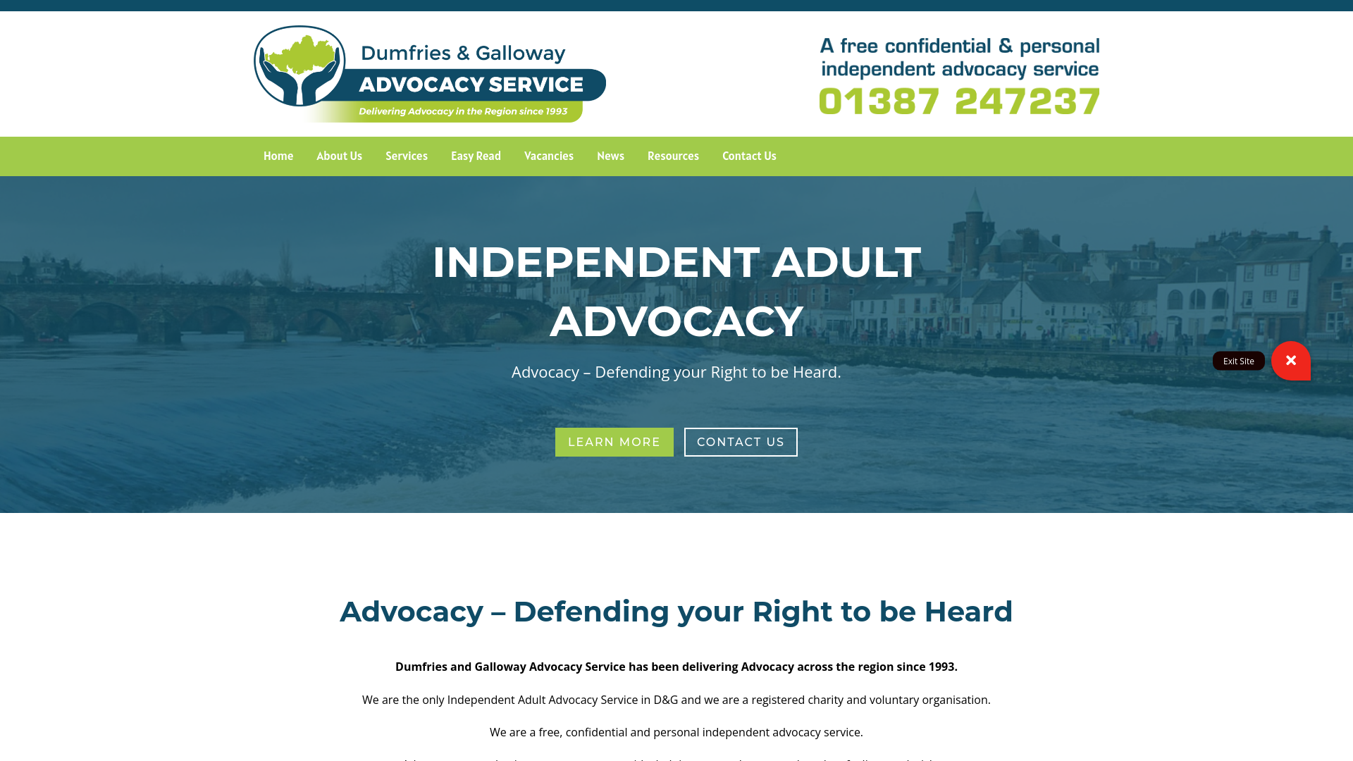 Website screenshot
