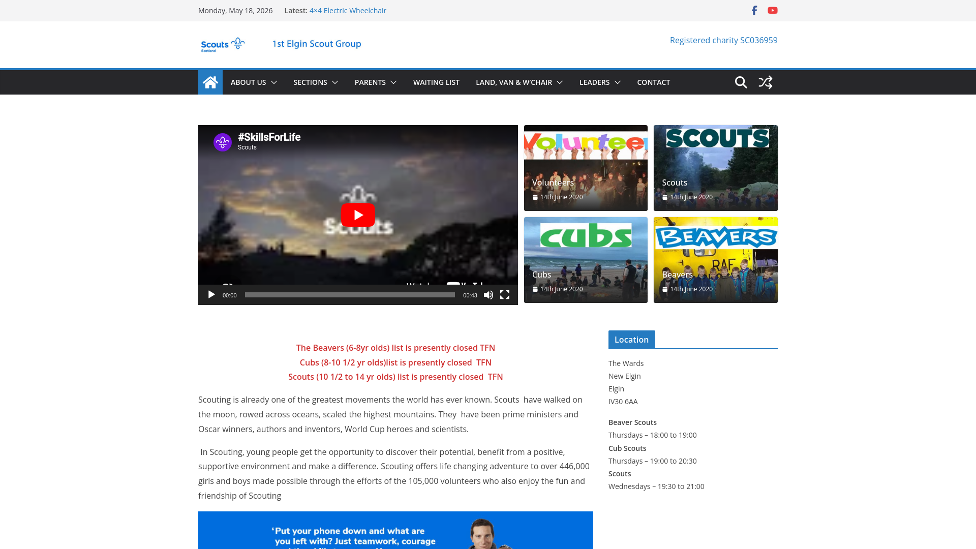 Website screenshot