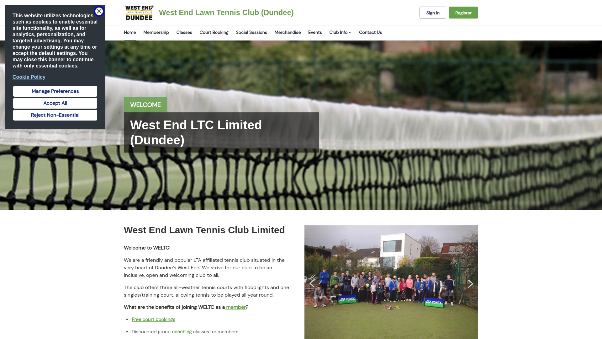 Website screenshot
