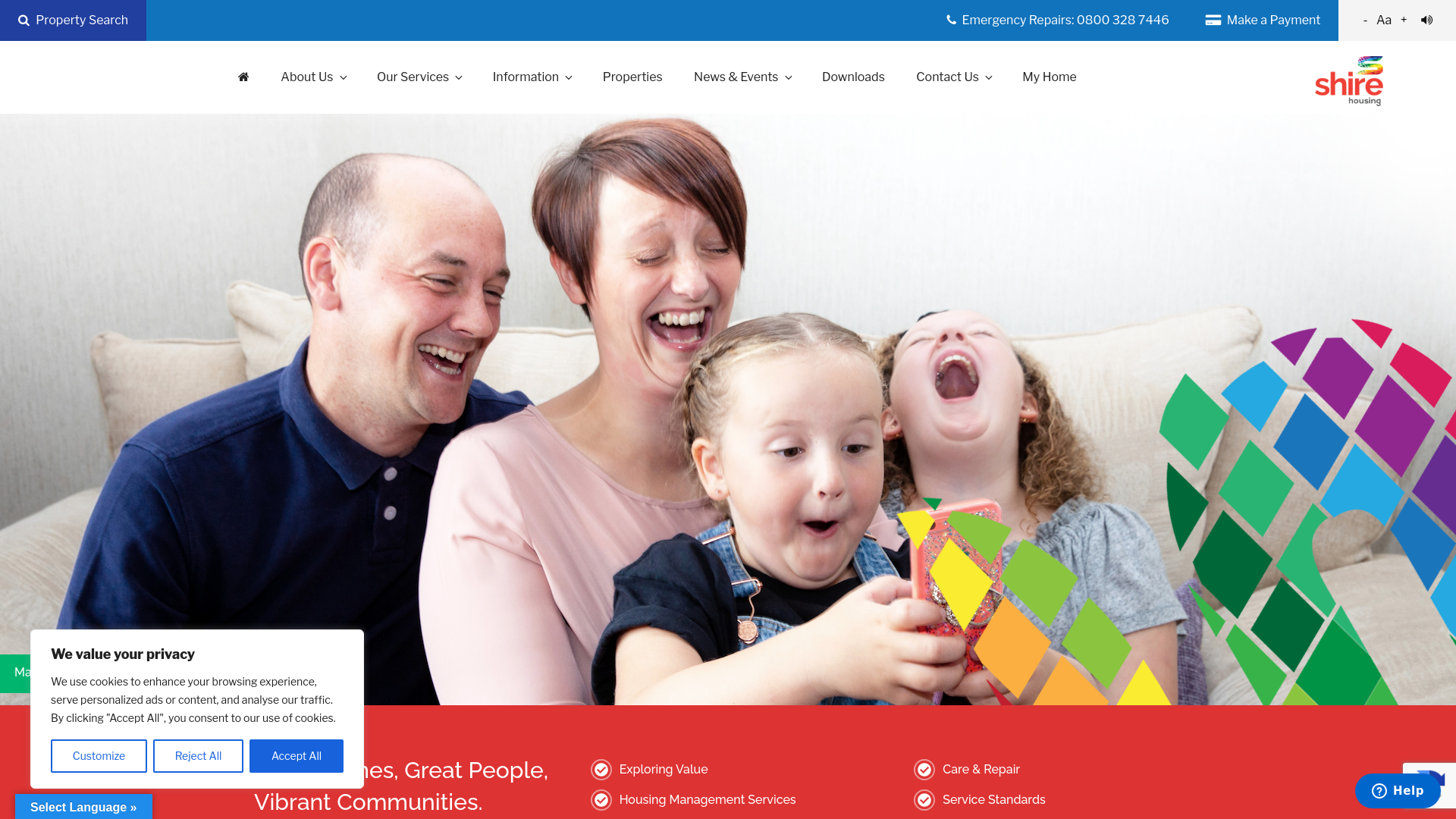 Website screenshot