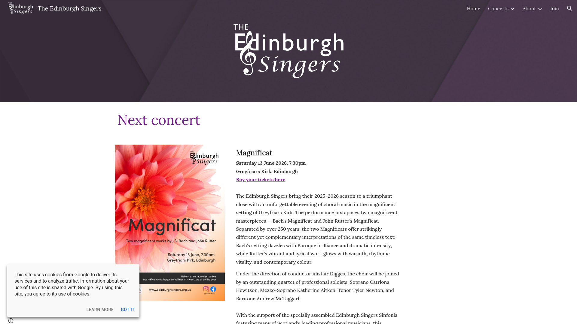 Website screenshot