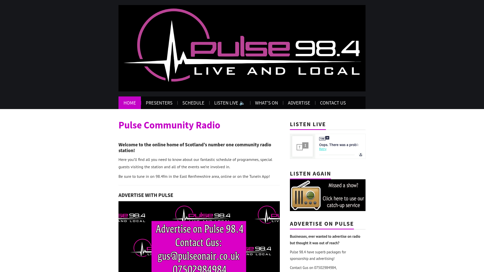 Website screenshot