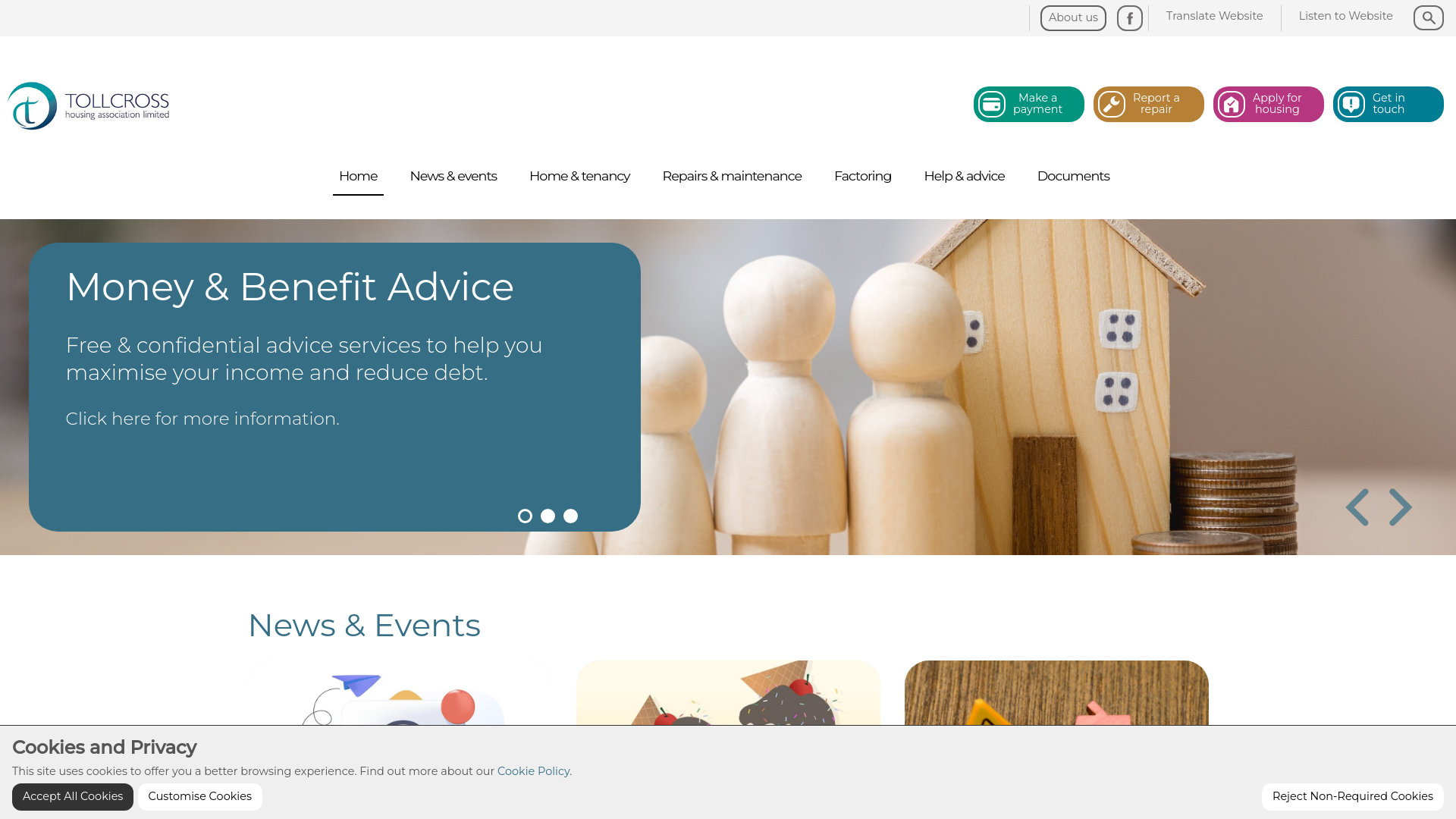 Website screenshot