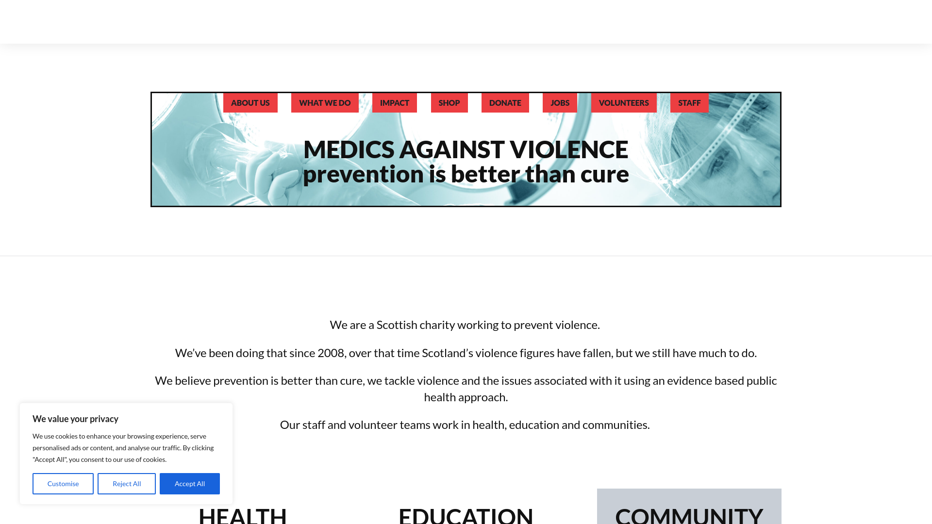 Website screenshot