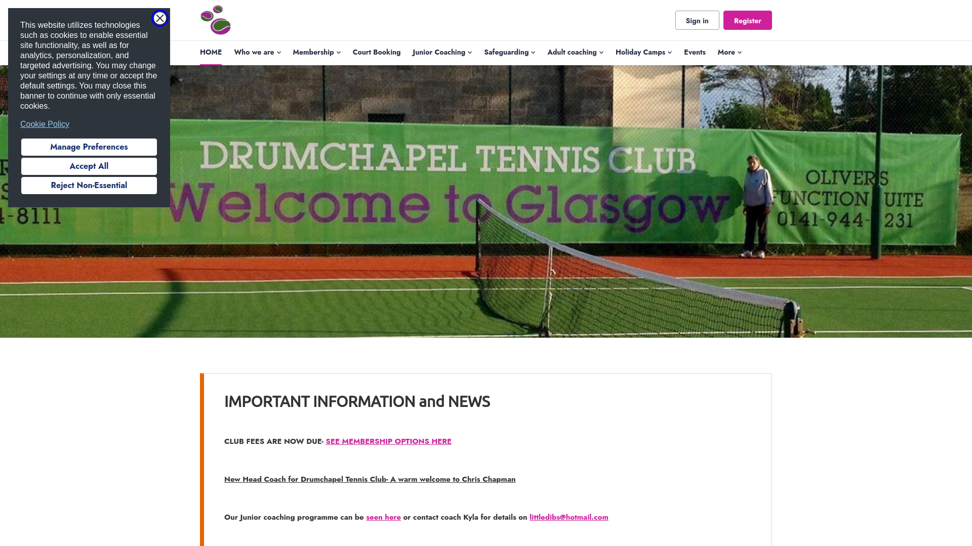 Website screenshot