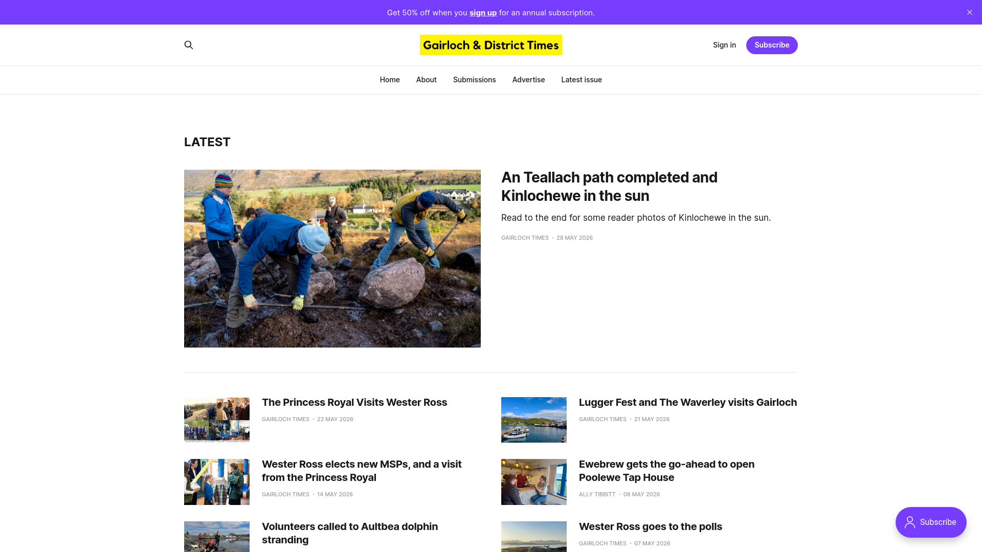 Website screenshot