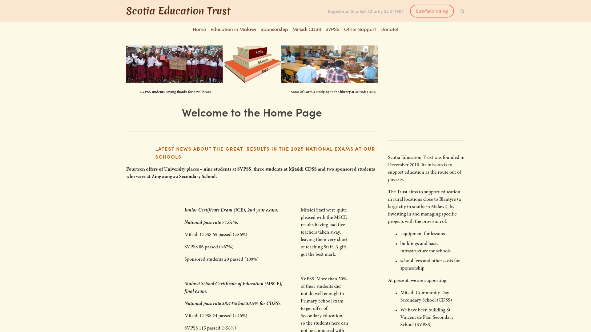 Website screenshot