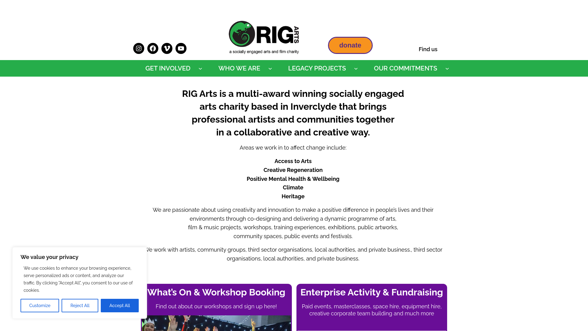 Website screenshot