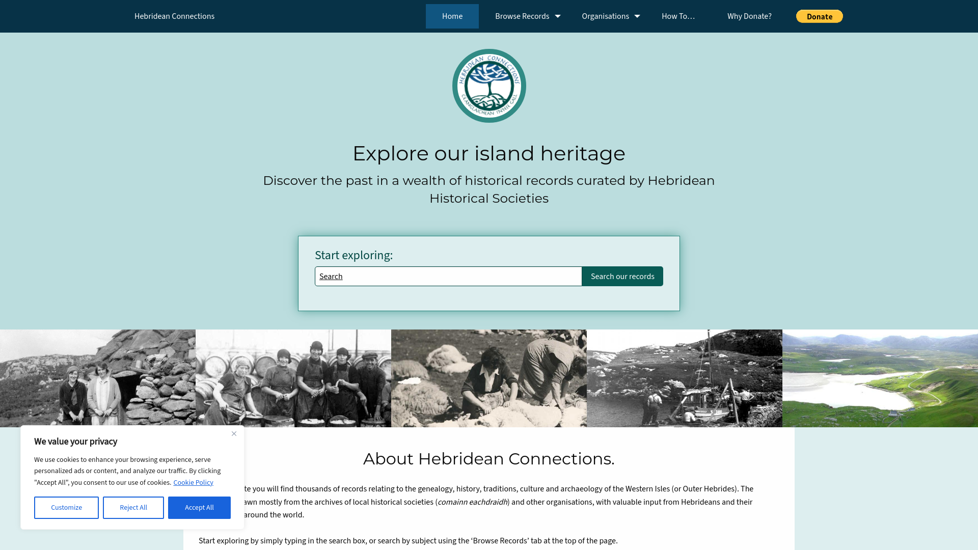 Website screenshot