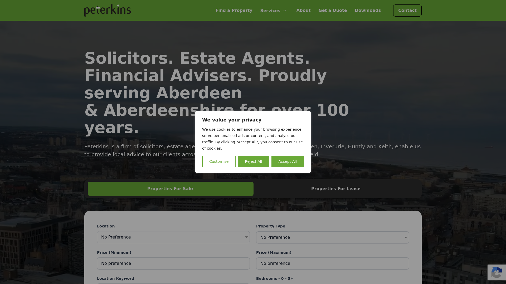 Website screenshot