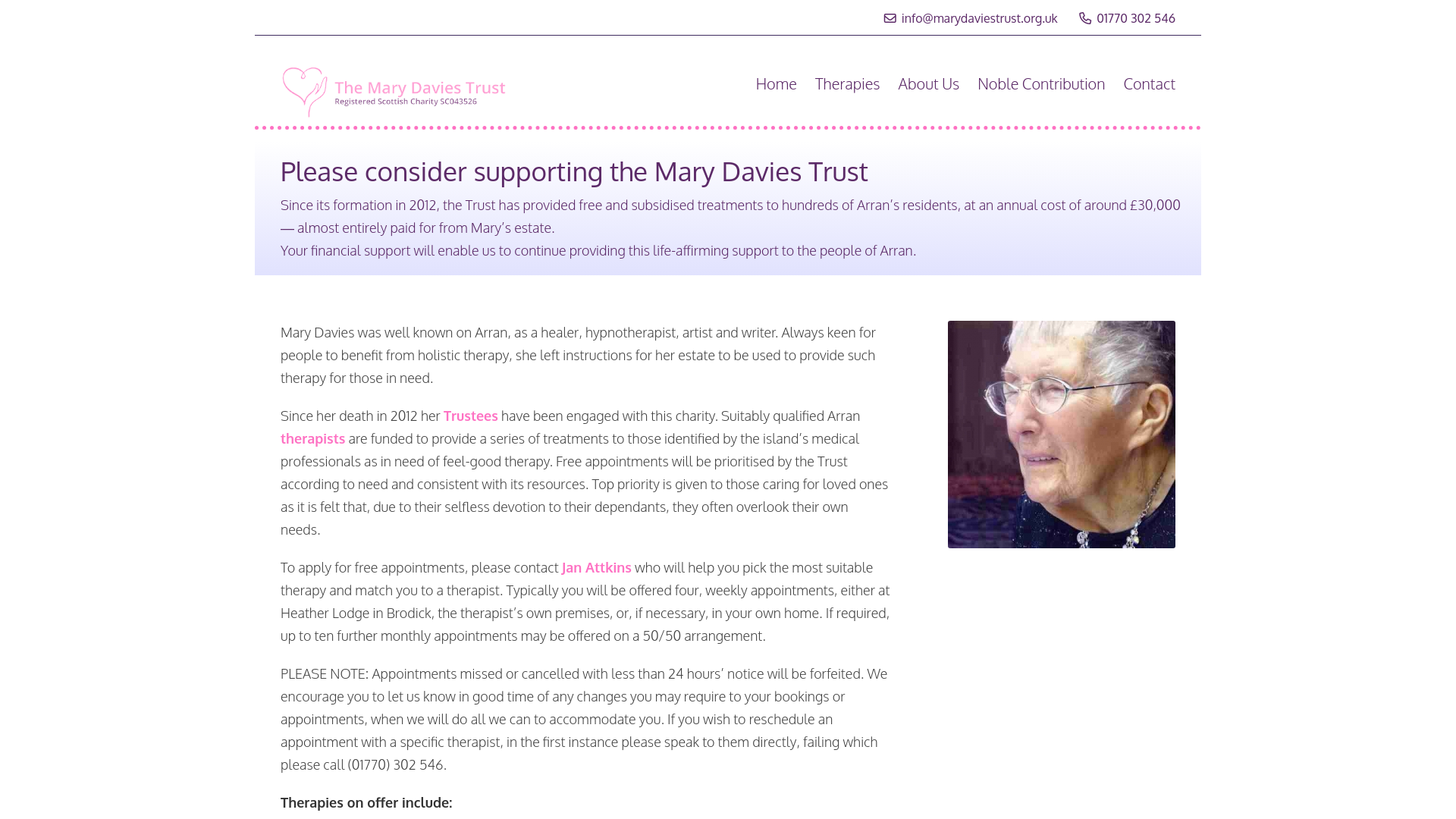 Website screenshot