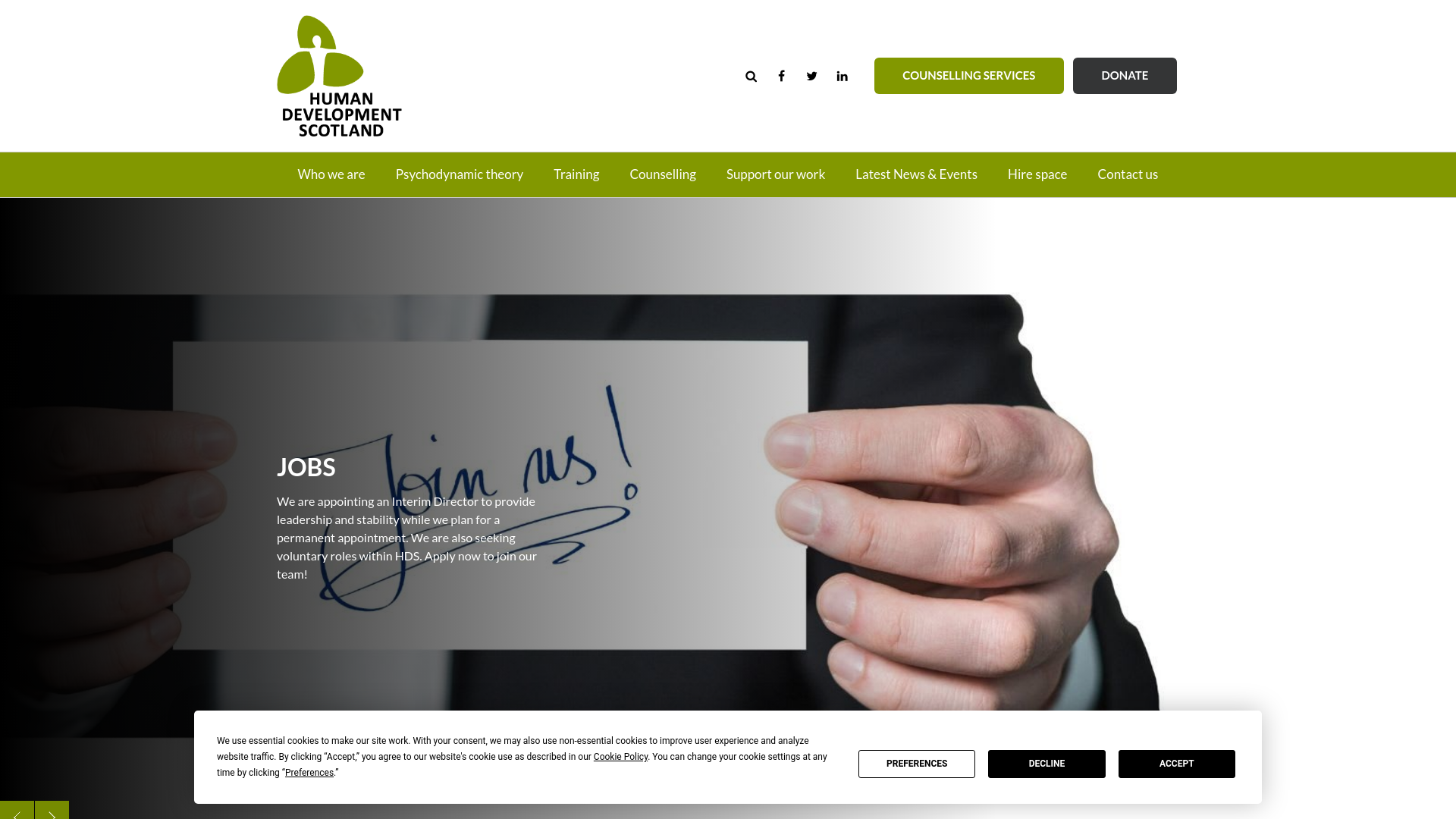 Website screenshot