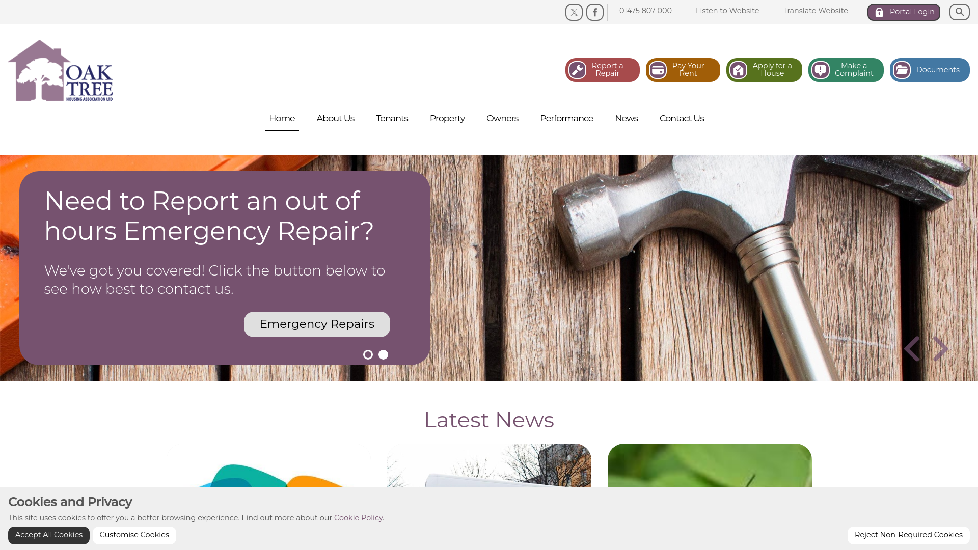Website screenshot