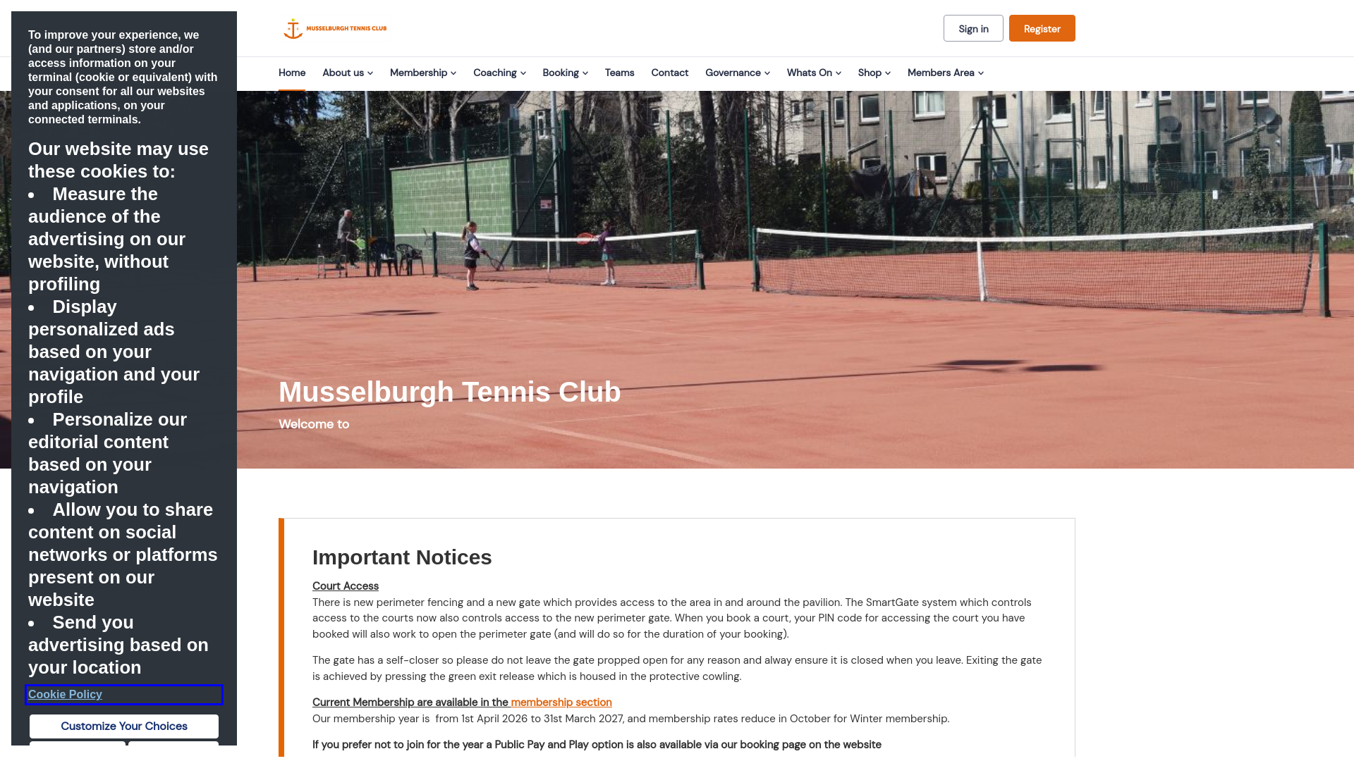 Website screenshot