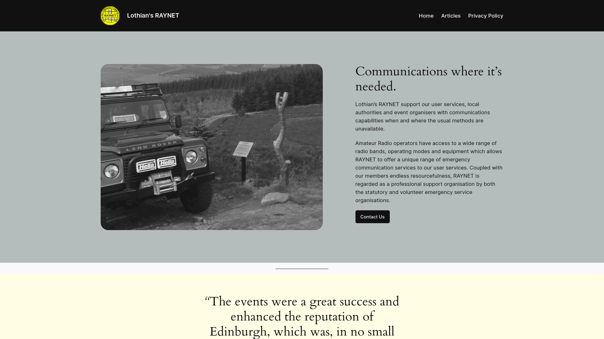 Website screenshot