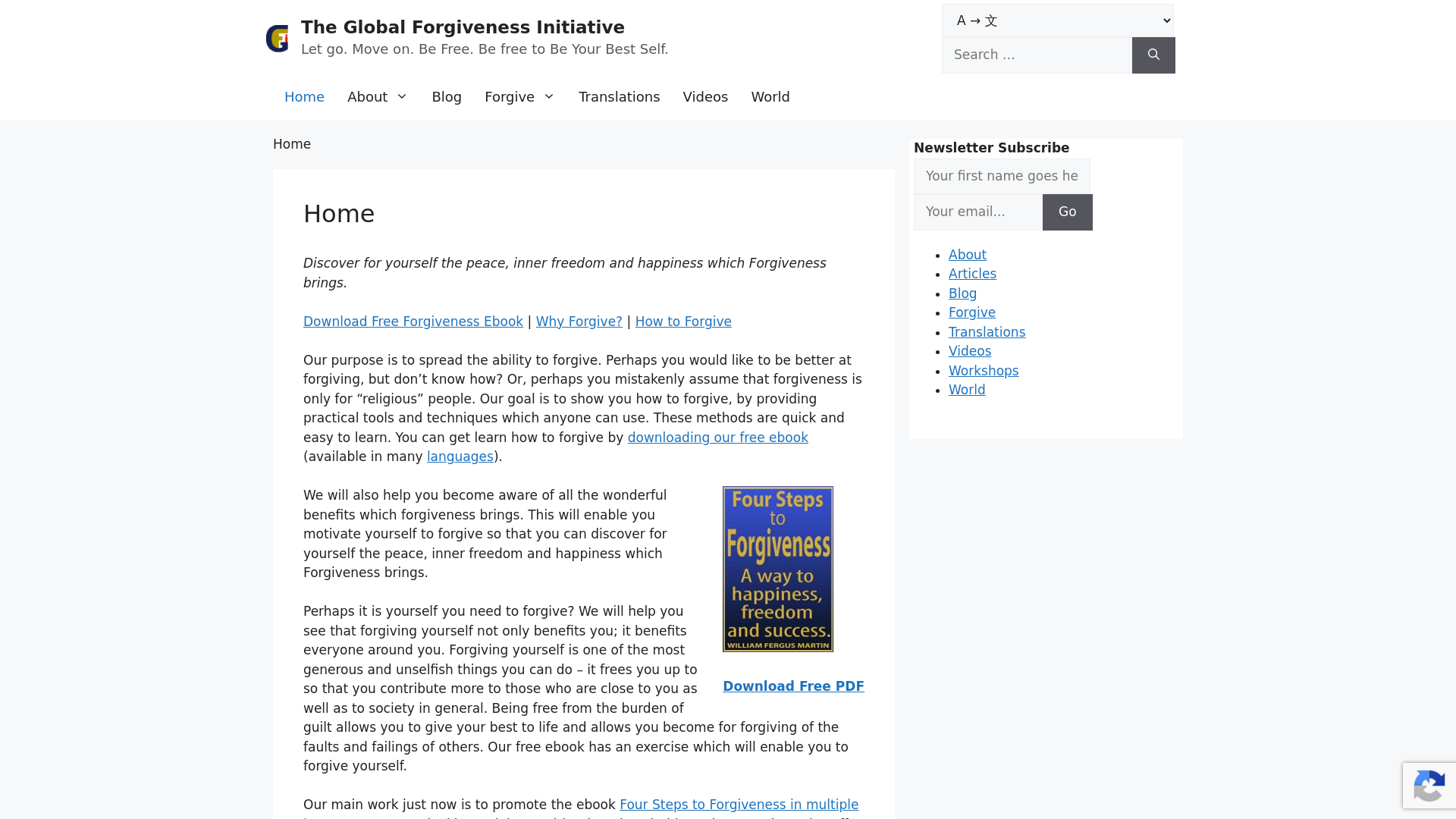 Website screenshot