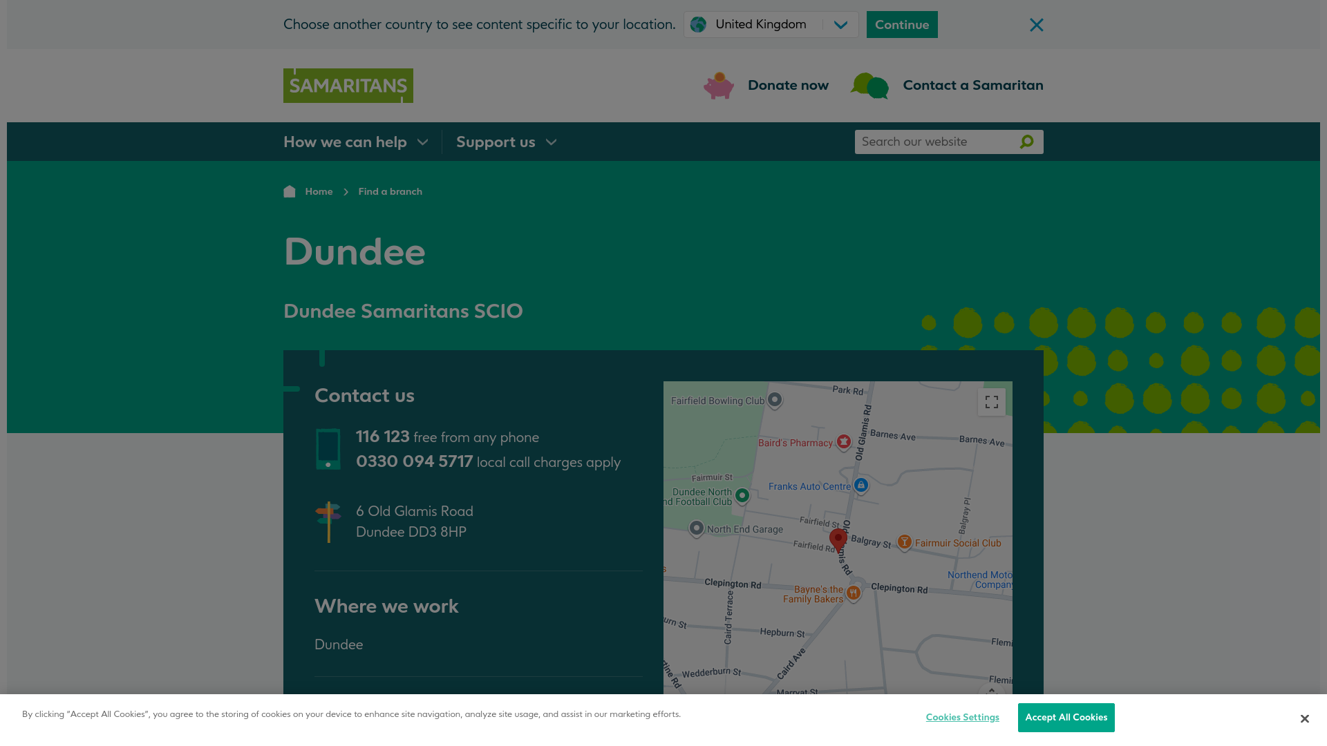 Website screenshot