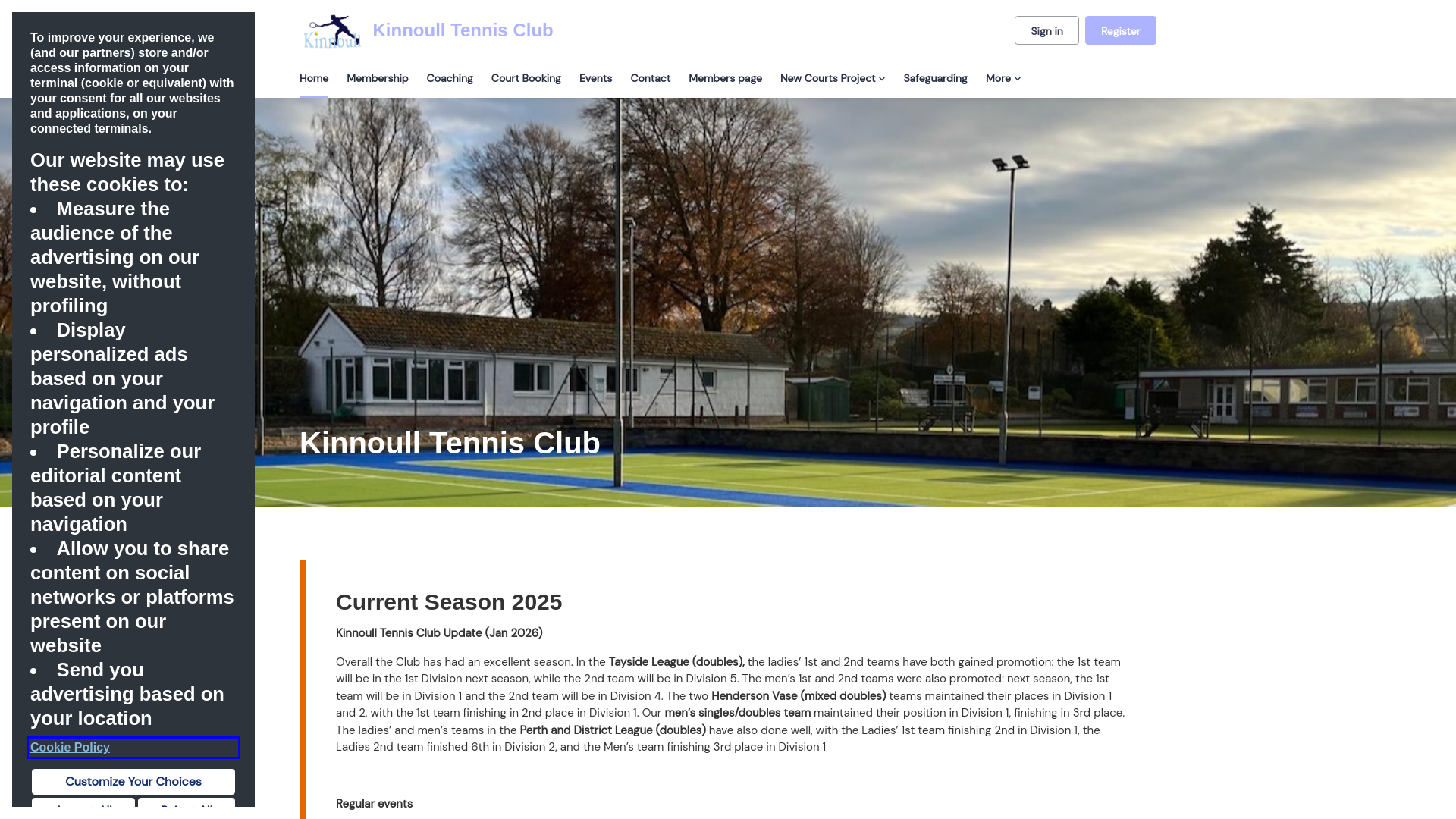 Website screenshot