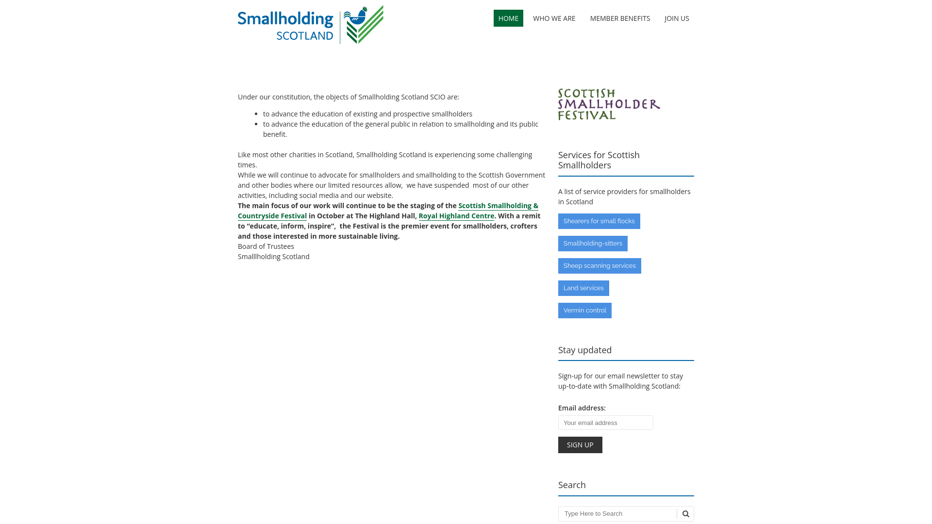 Website screenshot