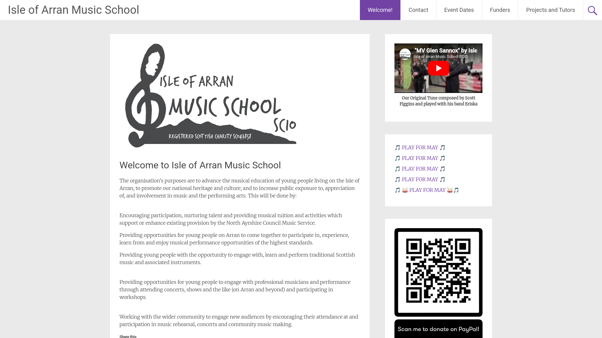 Website screenshot