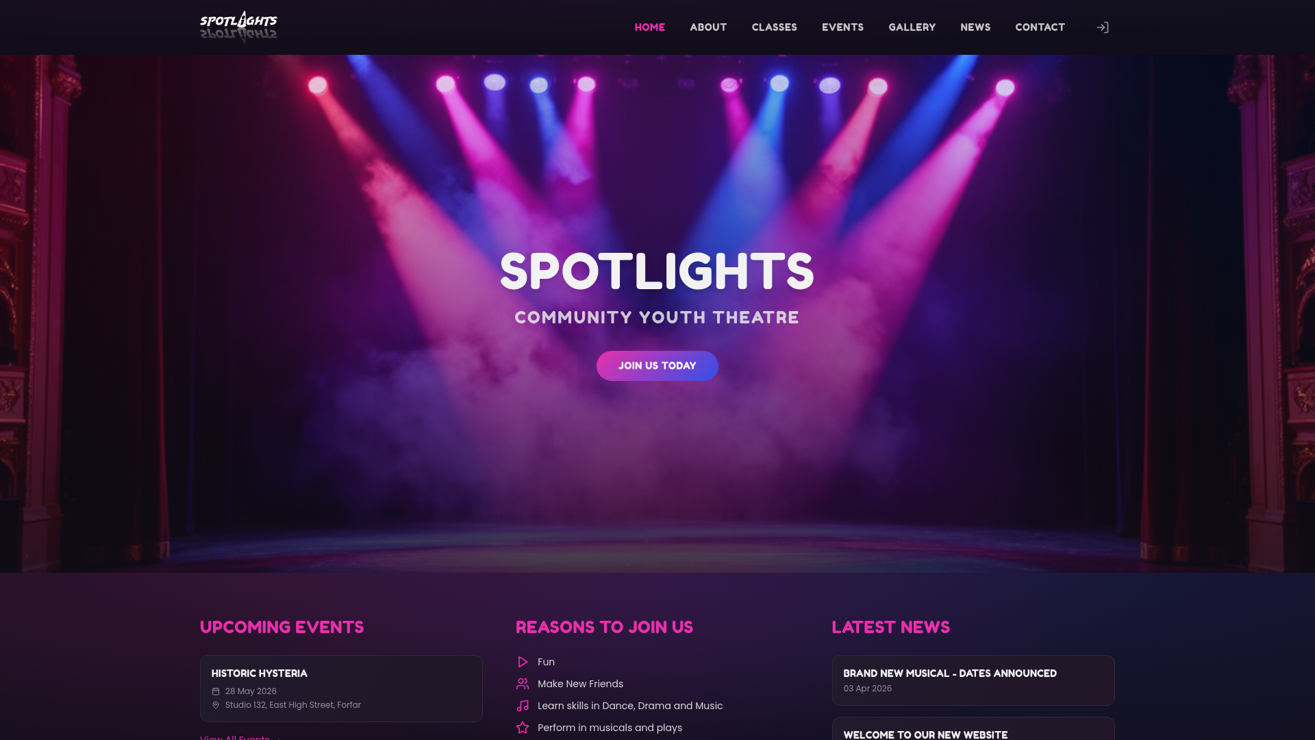 Website screenshot