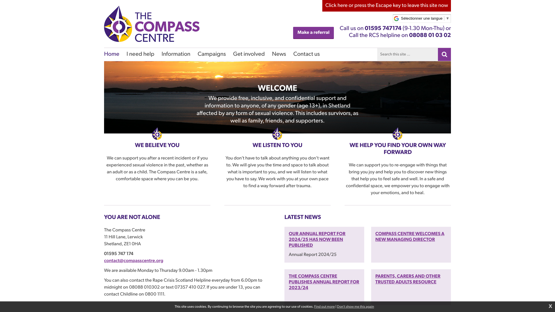 Website screenshot