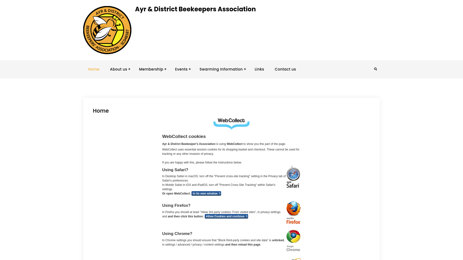 Website screenshot