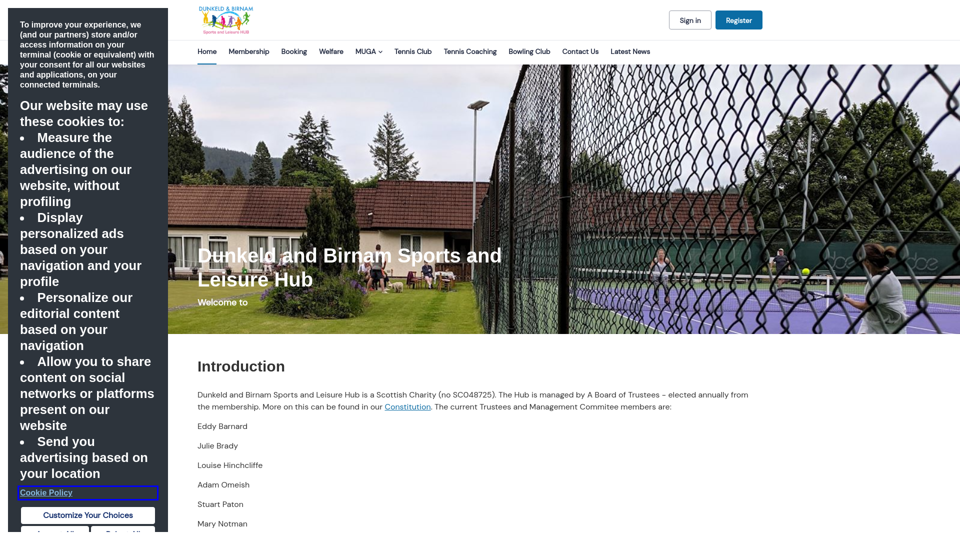 Website screenshot