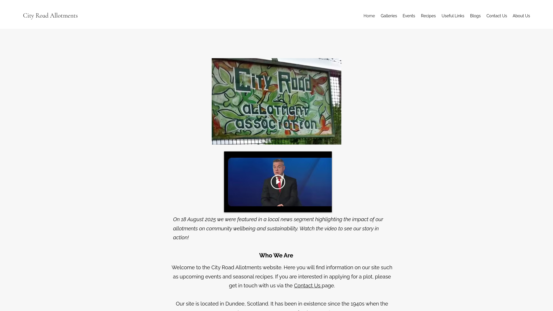 Website screenshot