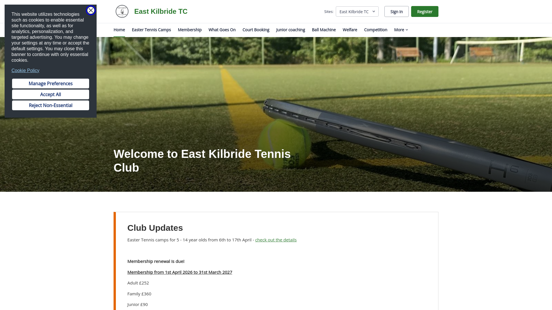 Website screenshot