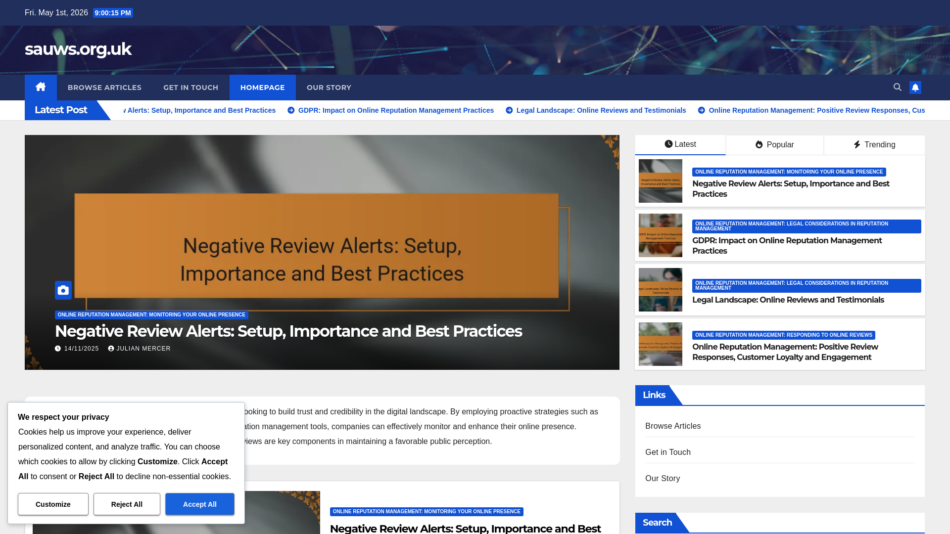 Website screenshot