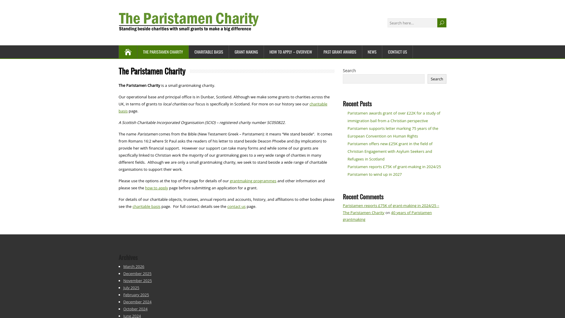 Website screenshot