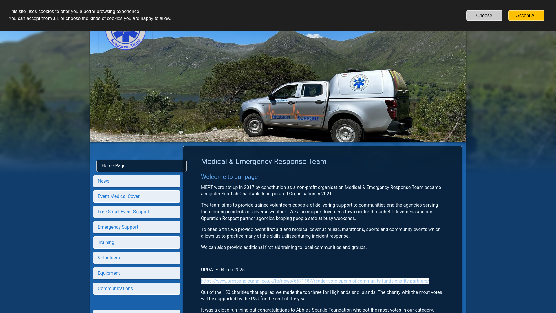 Website screenshot