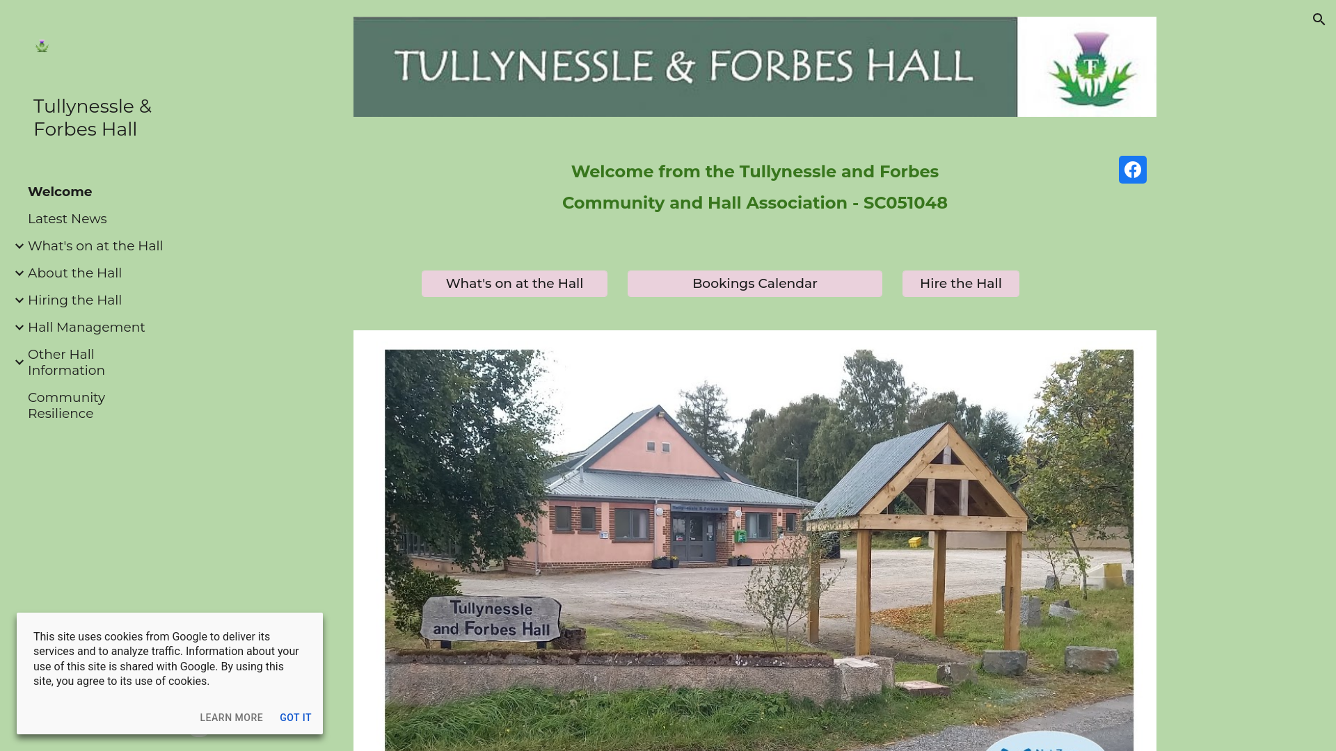 Website screenshot