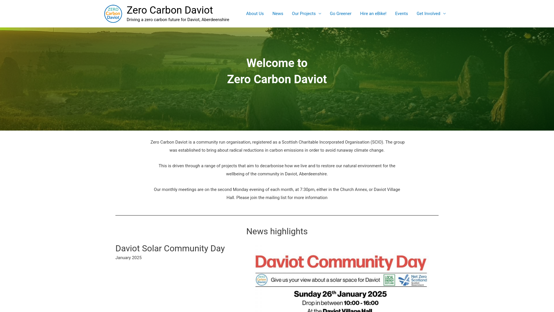 Website screenshot