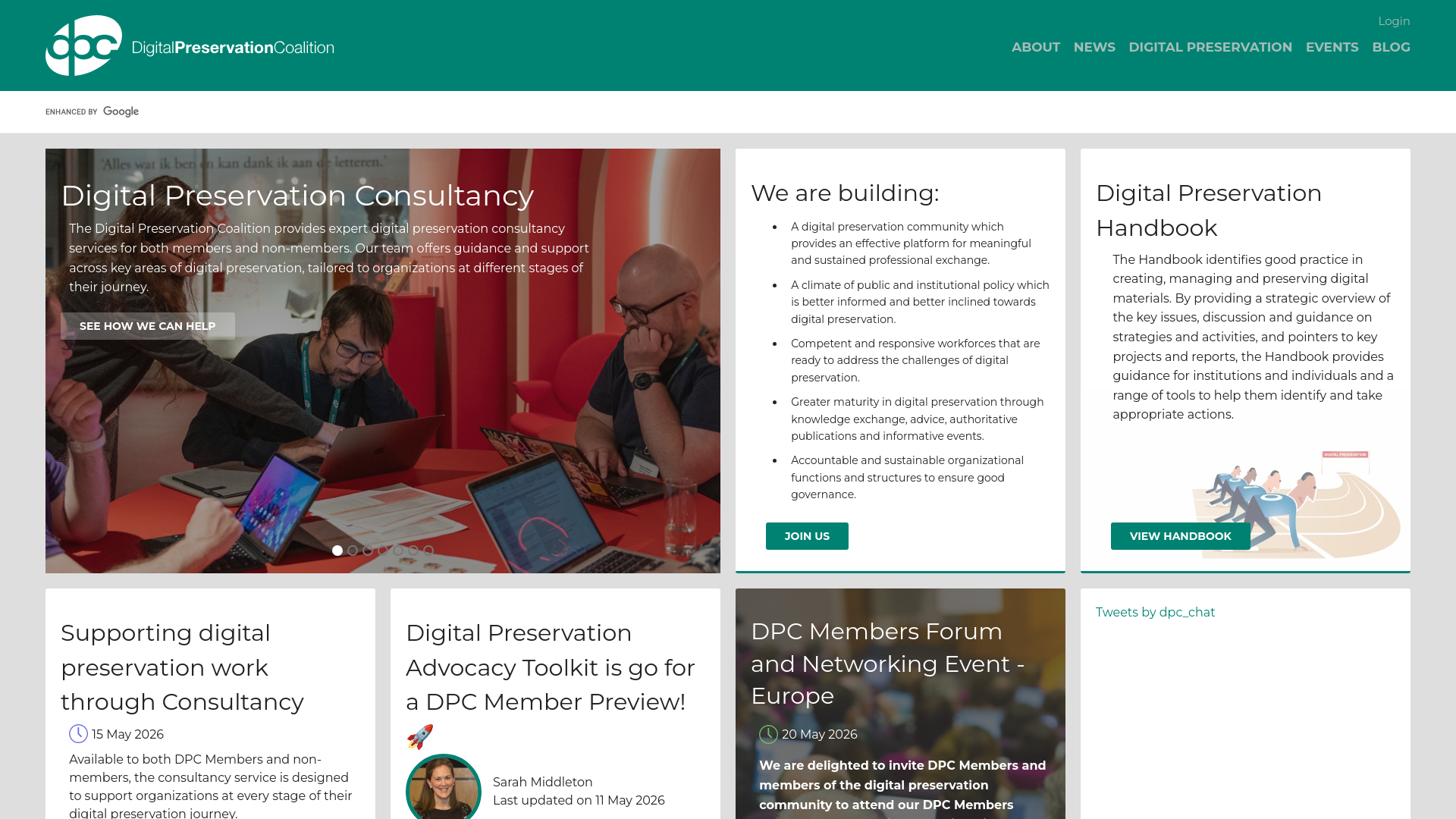 Website screenshot