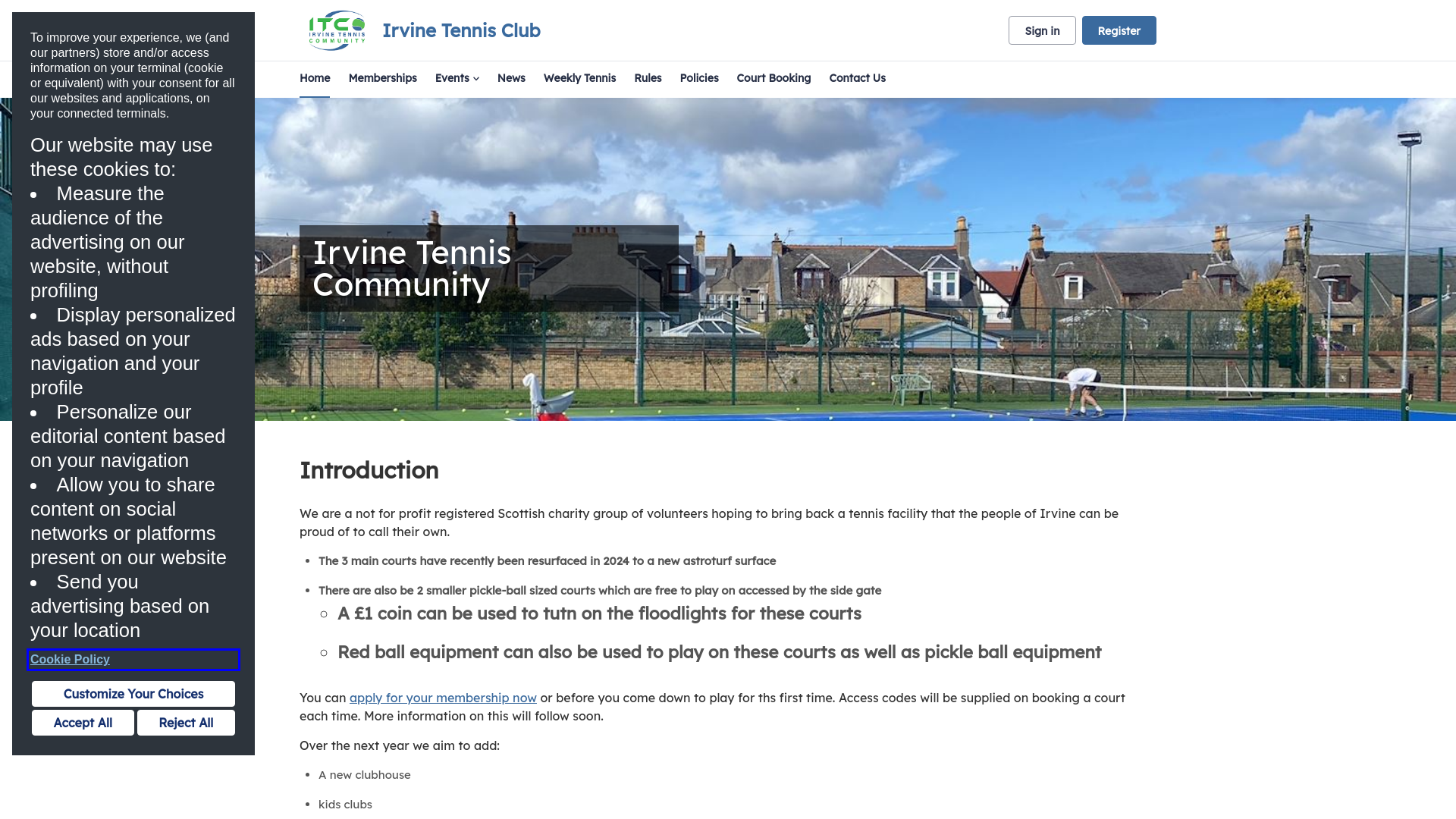 Website screenshot