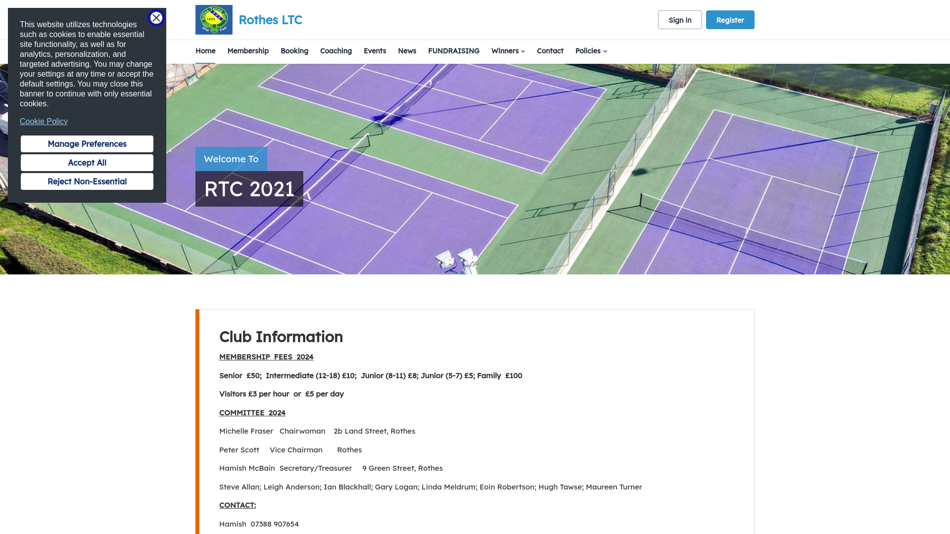 Website screenshot