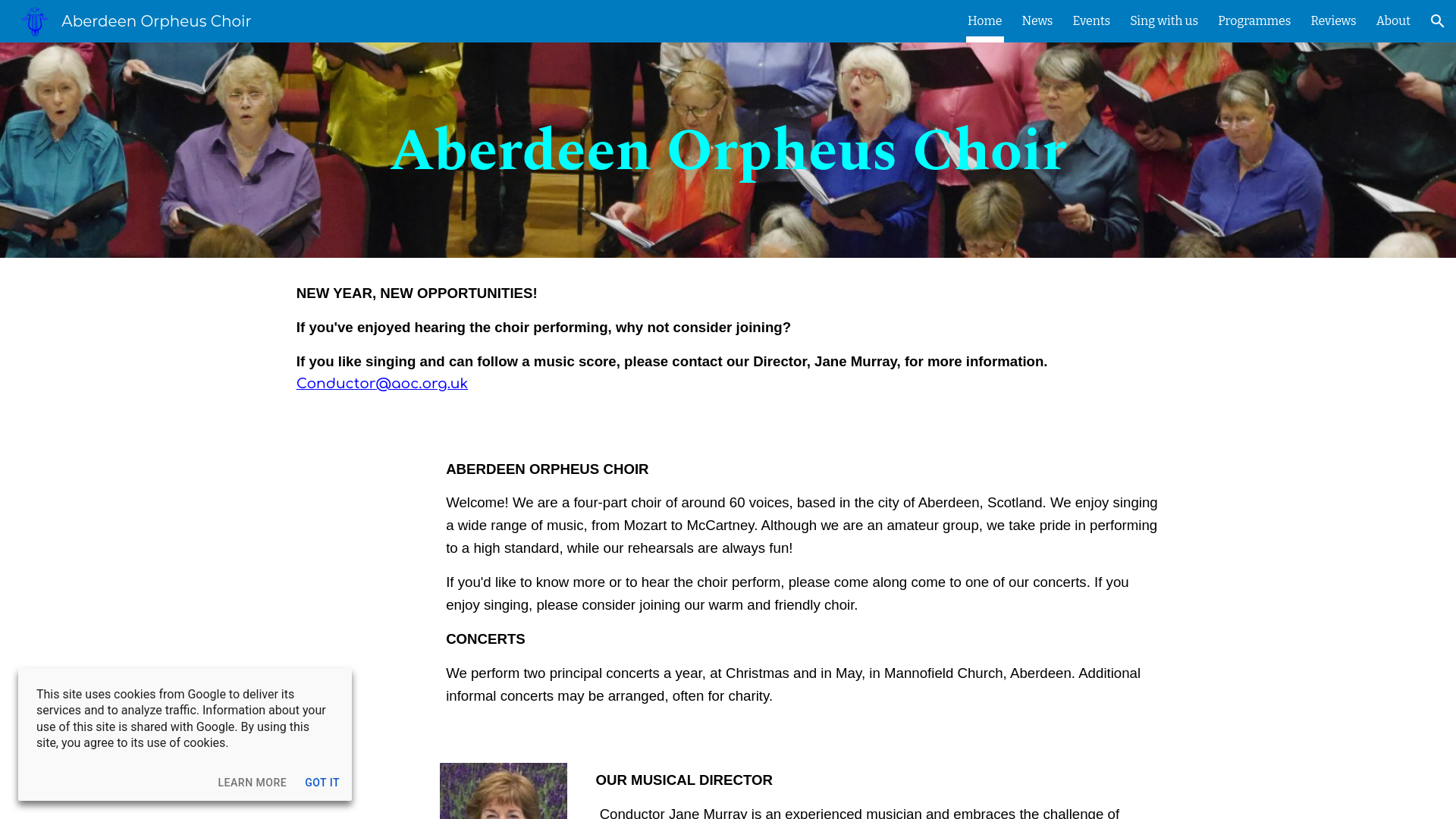 Website screenshot