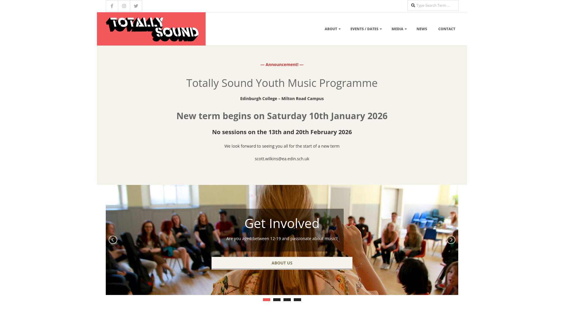 Website screenshot