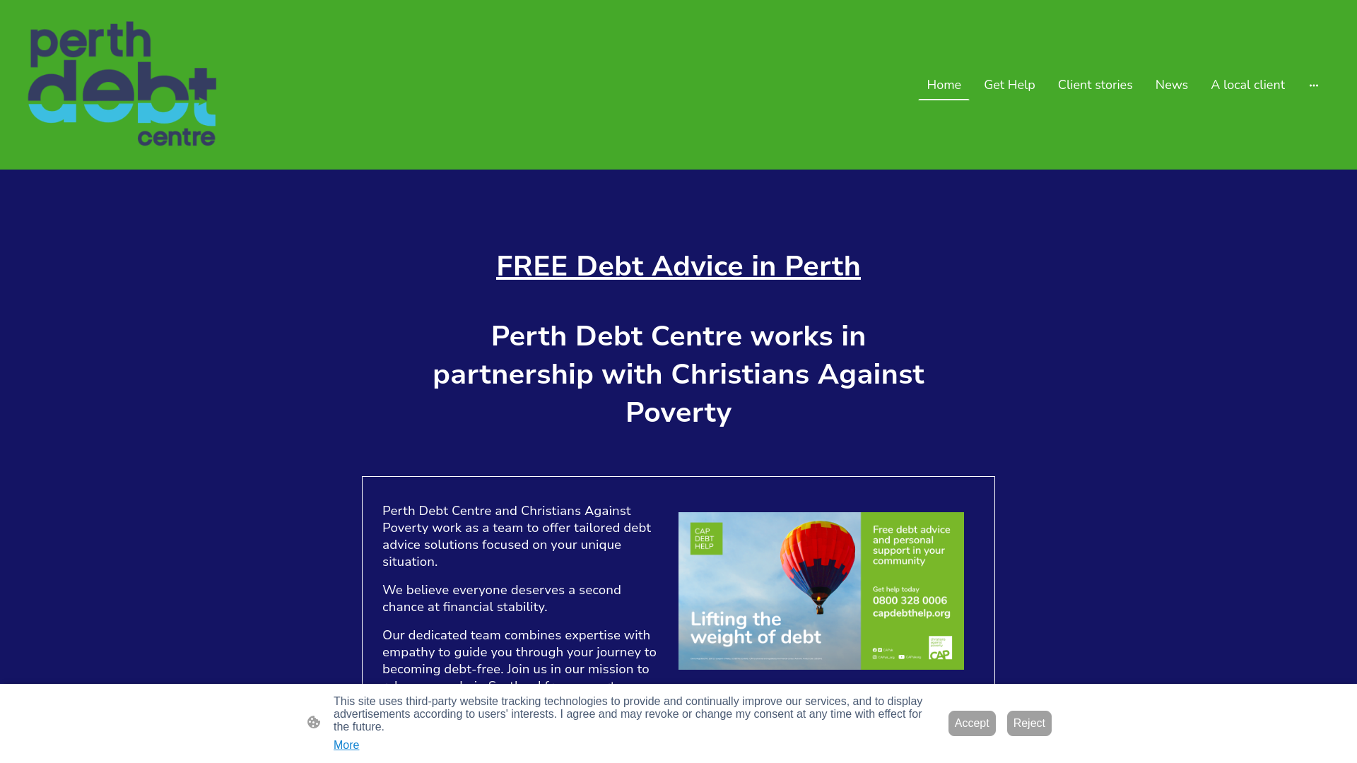 Website screenshot