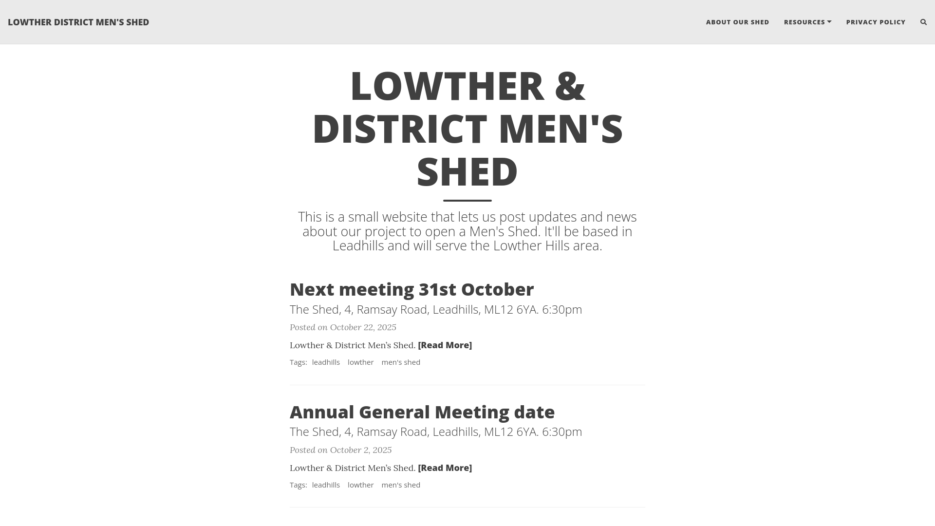 Website screenshot